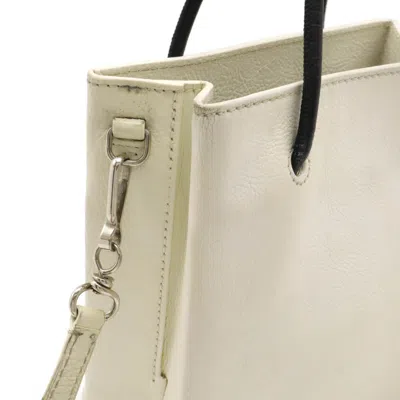 Pre-owned Balenciaga Black Ivory Leather Shoulder Bag Tote Bag ()