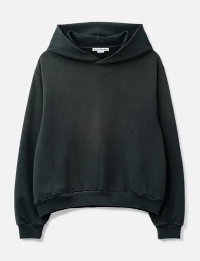 Acne Studios Logo Hooded Sweater In Black