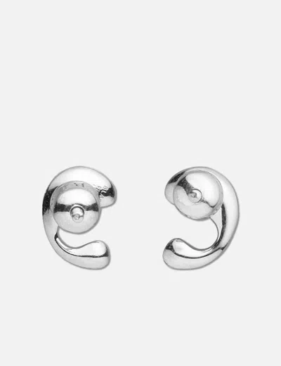 Maria Black Dolphin Pool Studs In Silver