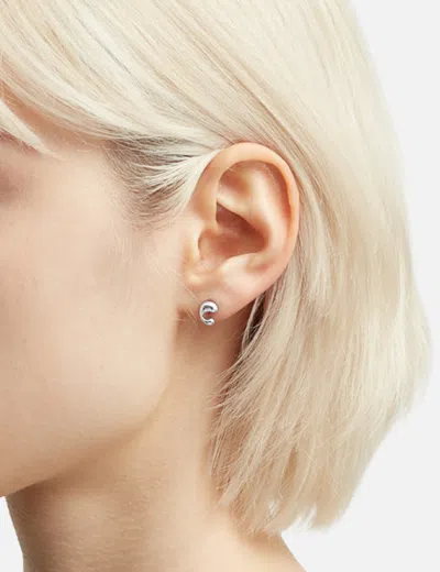 Maria Black Dolphin Pool Studs In Silver