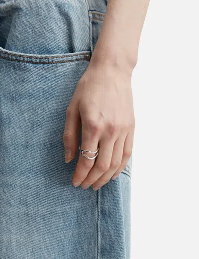 Maria Black Iris Ring In Silver