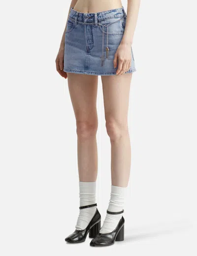 Alexander Wang T High Rise Skort In Blue