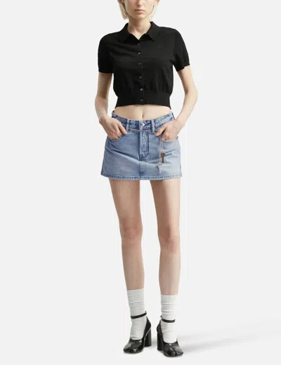 Alexander Wang T High Rise Skort In Blue