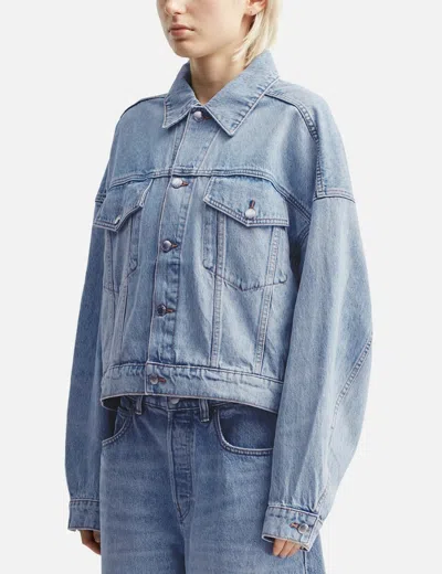 Alexander Wang T Alexanderwang.t Zip-detail Denim Jacket In Blue