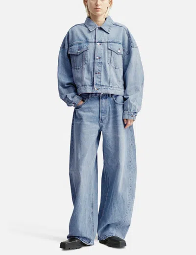 Alexander Wang T Alexanderwang.t Zip-detail Denim Jacket In Blue