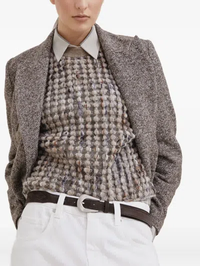 Brunello Cucinelli Suede Belt In Brown