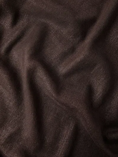 Brunello Cucinelli Frayed-edge Scarf In Brown