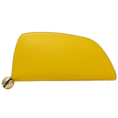 Pre-owned Burberry Yellow Leather Long Wallet (bi-fold) ()