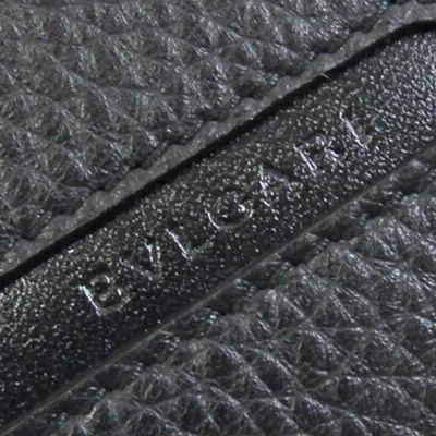 Pre-owned Bvlgari Black Leather Long Wallet (bi-fold) ()