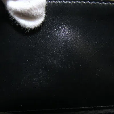 Pre-owned Bvlgari Black Leather Long Wallet (bi-fold) ()