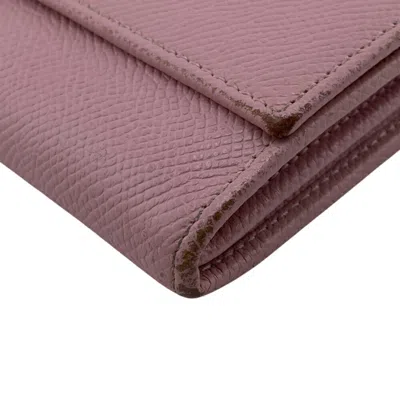 Pre-owned Bvlgari Pink Leather Long Wallet (bi-fold) ()