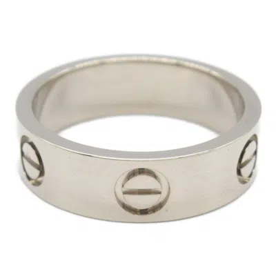 Pre-owned Cartier Silver White Gold (18k) Band Ring ()