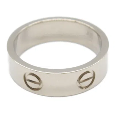 Pre-owned Cartier Silver White Gold (18k) Band Ring ()