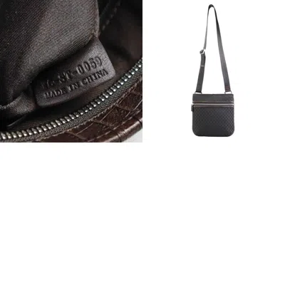 Pre-owned Celine Dark Brown Canvas Leather Shoulder Bag ()