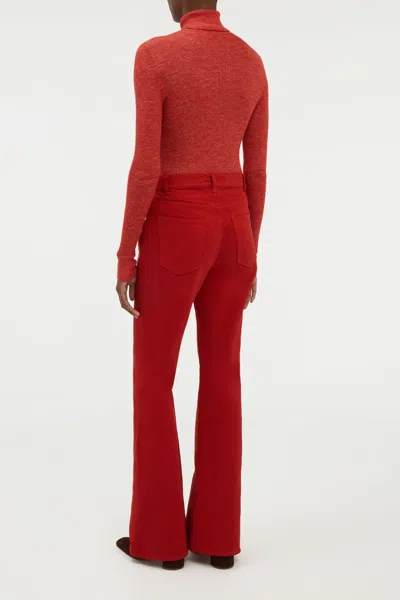 Gabriela Hearst Aldona Knit Turtleneck In Antelope Orange Cashmere Silk With Hemp In Red