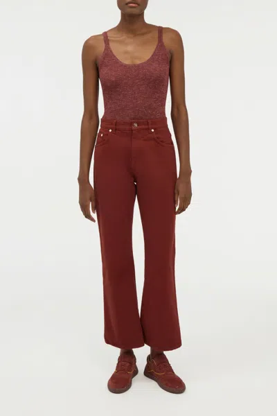 Gabriela Hearst Cinxia Knit Tank Top In Burnt Sienna Cashmere Silk With Hemp In Burgundy
