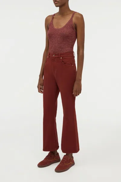 Gabriela Hearst Cinxia Knit Tank Top In Burnt Sienna Cashmere Silk With Hemp In Burgundy
