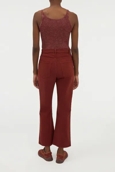Gabriela Hearst Cinxia Knit Tank Top In Burnt Sienna Cashmere Silk With Hemp In Burgundy