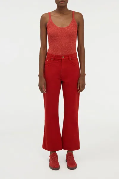 Gabriela Hearst Cinxia Knit Tank Top In Antelope Orange Cashmere Silk With Hemp In Red