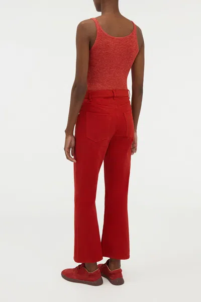 Gabriela Hearst Cinxia Knit Tank Top In Antelope Orange Cashmere Silk With Hemp In Red