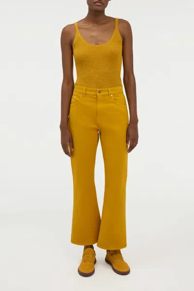 Gabriela Hearst Cinxia Knit Tank Top In Golden Birch Cashmere Silk With Hemp In Yellow