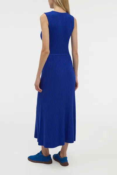Gabriela Hearst Meier Knit Midi Dress In Cobalt Merino Wool Cashmere In Blue