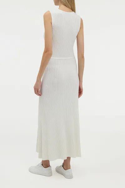 Gabriela Hearst Meier Knit Midi Dress In Ivory Merino Wool Cashmere In White