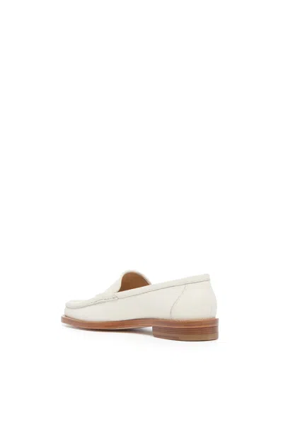 Gabriela Hearst Pierre Loafer In Ivory Textured Leather In Transparent