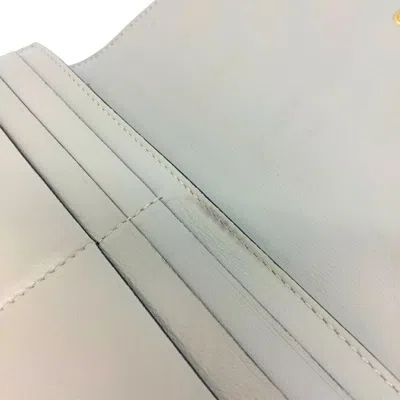Pre-owned Chloé Gray Leather Long Wallet (bi-fold) ()