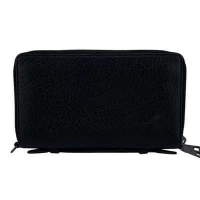 Pre-owned Coach Black Leather Long Wallet (bi-fold) ()