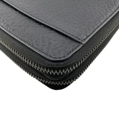 Pre-owned Coach Black Leather Long Wallet (bi-fold) ()