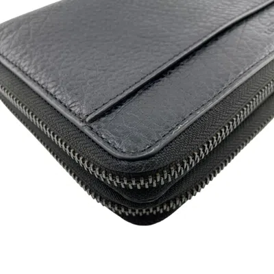 Pre-owned Coach Black Leather Long Wallet (bi-fold) ()
