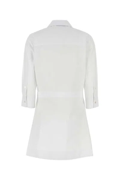 Gucci Women Cotton Poplin Shirt With Horsebit Hardware In White