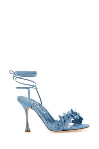 Manolo Blahnik Sandals In Blue