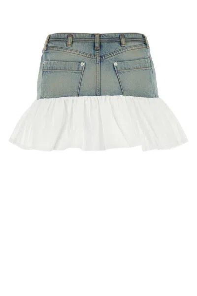 Gimaguas Nena Denim Cotton Flare Mini Skirt