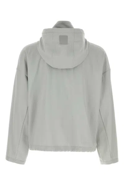 Loewe Cotton Hooded Jacket In Gray