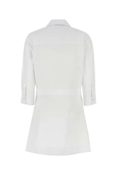Gucci Women Cotton Poplin Shirt With Horsebit Hardware In White