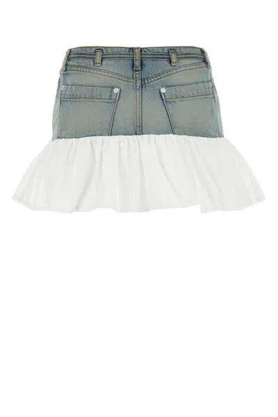Gimaguas Nena Denim Cotton Flare Mini Skirt
