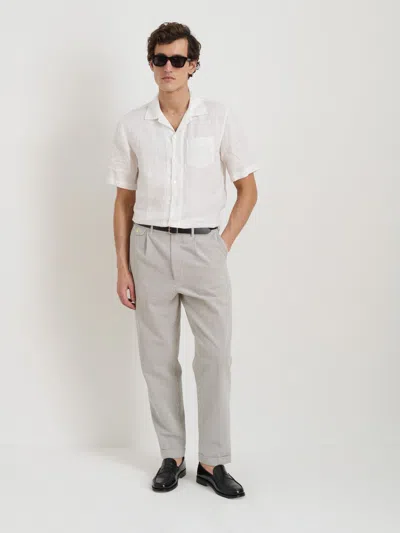 Alex Mill Standard Pleated Pant In Seersucker In Gray