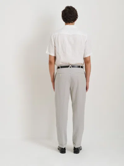 Alex Mill Standard Pleated Pant In Seersucker In Gray