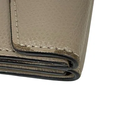 Pre-owned Fendi Beige Leather Wallet (tri-fold) ()