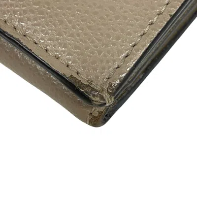 Pre-owned Fendi Beige Leather Wallet (tri-fold) ()