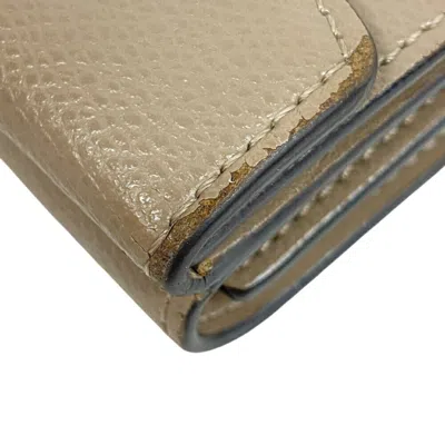 Pre-owned Fendi Beige Leather Wallet (tri-fold) ()