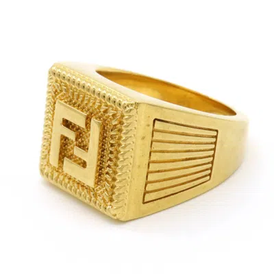 Pre-owned Fendi Gold Gold Plating Band Ring ()