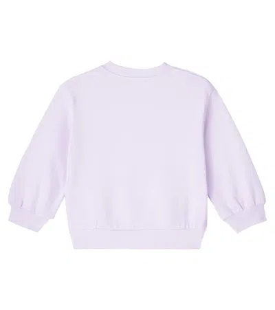 Stella Mccartney Printed Cotton Jersey Sweatshirt In Purple