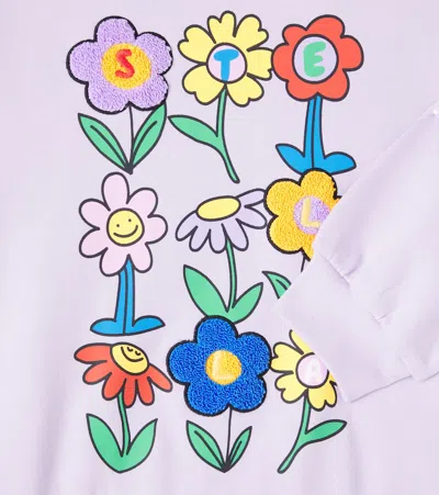 Stella Mccartney Printed Cotton Jersey Sweatshirt In Purple