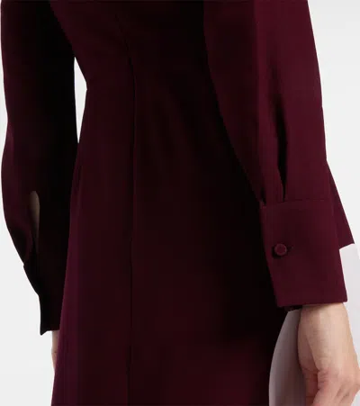 Roksanda Withiel Printed Crêpe Midi Dress In Burgundy