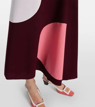 Roksanda Withiel Printed Crêpe Midi Dress In Burgundy