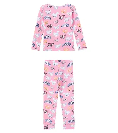 Molo Lue Printed Cotton-blend Pajamas In Pink