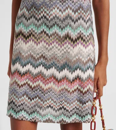 Missoni Zigzag Stripe Sleeveless Knit Minidress In Multi